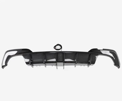 Carbon Fiber Pattern DS Rear Lip Diffuser LED Light For BMW 2020-22 G20 3 Series (for: BMW)