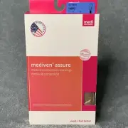 Medi Assure 15-20 mmHg Calf Petite Open Toe Beige Compression Stockings Medium