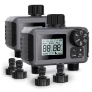 Garden Water Timer 2 Outlet 2 Zone Programmable Hose Faucet Controller Automatic