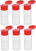 JECOMPRIS 6Pcs Transparent Kitchen Seasoning Dispensers for Home Cooking Restaurant Use for Spices and Condiments Reliable Kitchen Gadget
