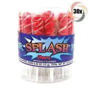 Full Tub 30x Pops Albert's Color Splash Cherry Flavor Twist Pops Candy - .42oz