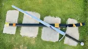 42" Blade Customized Long Viking Sword- Carbon Steel with Leather Wrap Handle