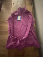 Columbia Pink Quarter Zip Fleece Pullover Size Small