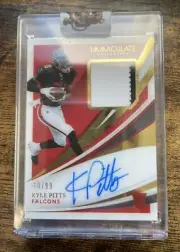 Rookie auto patch - Drake London and Kyle Pitts lot of 3 - ATLANTA FALCONS.