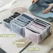 Foldable Mesh Drawer Organizer Closet Storage Box Clothes Drawer Separation Grid