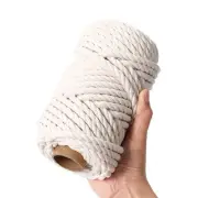 AIFUN Macrame Cord 8mm X 33yards, Natural Cotton Macrame Rope - 4 8mmX33yd
