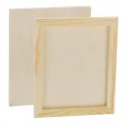 4pcs Unfinished Wood Canvas Panel 9x7" Deep 0.4" Wooden Panel Boards