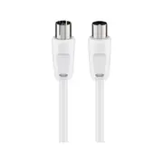 Goobay Antenna Cable (M/F) for TV/Receivers/Radios - White