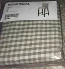 Ikea COVER for Henriksdal Bar stool Slipcover Sågmyra Gray check Grey cover New