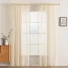 MIULEE 2 Panels Solid Color Sheer Window Curtains Elegant Window Voile Panels/Dr