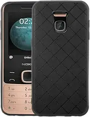 [ELISORLI] Compatible with Nokia 225 4G 2020 case Rugged Thin Slim Cell Accessories Anti-Slip Fit Rubber TPU Mobile Phone Protection Full Body Shockproof Cover for Nokia225 G4 TA-1282 Women Men Black
