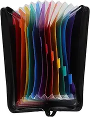 KALLORY Waterproof Accordion File Folder Expandable Receipt Holder Organizer Multi-Function Office Filing Bag Zipper