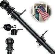 5 FT Flag Pole for Kit Tangle Free Spinning Weather Resistant Rustproof Metal