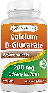 Best Naturals Calcium D-Glucarate 200 mg 120 Tablets