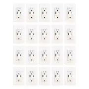 20-Pack USB C+A 24W Fast Charging Outlets, 4.8A, LED Night Light, On/Off Switch