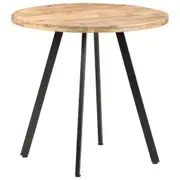 Dining Table 80 cm Rough Mango Wood vidaXL