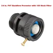 Rain Bird HTO75BFFSX Drip Irrigation Backflow Preventer and 150 Mesh Filter, 3/4