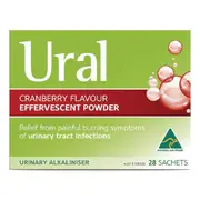 Ural Effervescent Powder Cranberry 28 x 4g Sachets