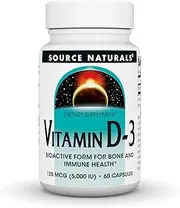 Source Naturals - Vitamin D3 5000 IU - 60 Capsules