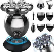 Electric Shaver 7D Floating Cutter Head Base Charging Portable Men Beard Trimmer Clipper Skull Shaver Waterproof Shaving
