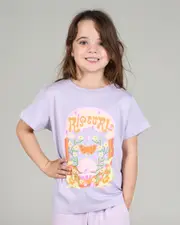 [Rip Curl] Rip Curl Toddlers' Rainbow Tropics Art T-Shirt in Light Purple Size 5-6 5-6 Light Purple