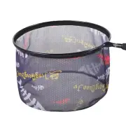 Carbon Fishing Net Outdoor Foldable Mesh Deep Landing Dip Net Head Round NetPW