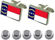 [Select Gifts] Shirt Dress Studs North Carolina Flag Cufflinks