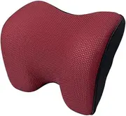Car Seat Headrest Pillow Cervical Memory Pillow for Neck Support Travel Pillow Ergonomic Design Dark Red