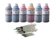 6x250ml Direct Dye inkjet ink for any textile fabric printing