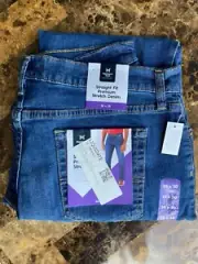 Member's Mark Straight Fit Premium Stretch Denim Jeans Size 36 x 30 Medium Wash