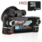2.7" TFT LCD Dual Camera Rotated Lens Car DVR Video Recorder Dash Cam *FREE 32GB