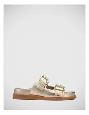 [Wittner] Arcadia Metallic Leather Sandal in Champagne