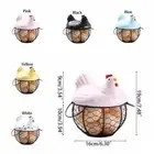 Iron Wire Chicken Hen Egg Basket Holder Kitchen Storage Rack Eggs Container√