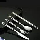 1 Set Ultralight Pure Titanium Cutlery Set Flatware Set Working with Meals