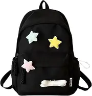 [Generic] Backpack for School - Cute Girl Bookbag with Plush Ornaments - Lightweight Campus Backpack with Laptop Compartment for Teen Girl Boy