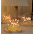 Luminous Table Lamp Artificial Flower Tulip Night Light Bedside Sleep Lights