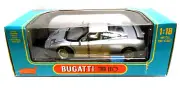 New in the Box ANSON Bugatti EB 110 Silver Diecast Metal Car 1:18 Scale +Display