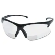 SMITH & WESSON 19878 Safety Glasses, Clear Polycarbonate, Black Wraparound