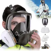 OZNALA 7 in 1 Gas Mask Reusable Full Face Chemical Spray Painting Respirator Vapour Safety 6800-Anti-fog Dust-proof for Painting Welding