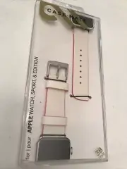 case mate watch strap white pink trim new apple watch
