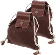 iplusmile 2pcs Foraging Bag Collapsible Canvas Pouch for Outdoor Fruit Picking Gardening Mushroom Hunting Lightweight Waist Storage Organizer Wine