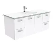 Fienza Rotondo Unicab 1200 Wall Hung Vanity Gloss White ROT120J