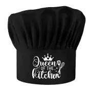 Queen of The Kitchen Funny Chef Hat Adjustable Cooking Hat for Women Female C...