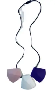 Lil Jumbl Baby Teething Necklace FK025F Pink Purple White