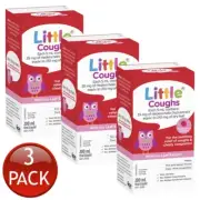 3 x Little Coughs Chesty Congestion Relief Raspberry Flavour Non-Drowsy 200mL