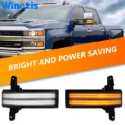 Switchback LED Side Mirror Signal Light For 14-18 Chevy Silverado GMC Sierra