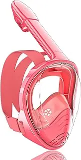 Kids Snorkel Mask Full Face, Snorkeling Set with Camera Mount, 180 Degree Panoramic View Snorkeling Gear Anti-Fog Anti-Leak