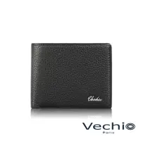 在飛比找momo購物網優惠-【VECHIO】台灣總代理 伊利 8卡中間翻零錢袋皮夾-黑色
