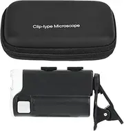 Universal Phone Microscope Magnifier 60 to 100X Zoom in with LED and Light Tiny Objects Observation Tool Portable Sturdy Clip-On Design Applicable for Almost Mobile Phones