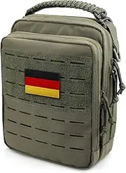 WYNEX Tactical Molle Admin Bag, Utility EDC Bag Organizer Modular Tool Bag with Double Layer Design Medical EMT Attachment Bag Large Capacity